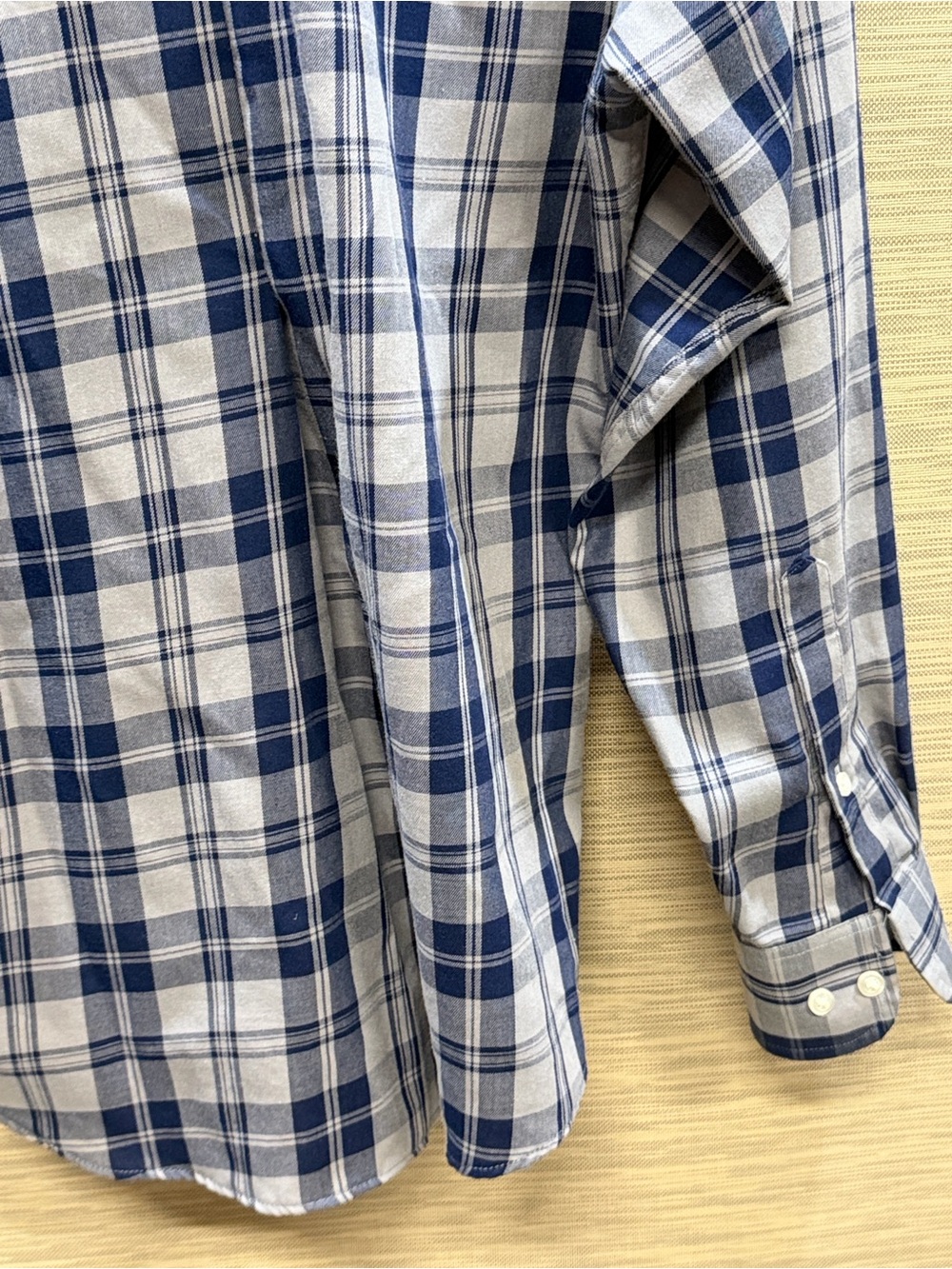 KMJ Plaid Ruffle Button Front Blouse Women’s S Preppy Southern - Picture 4 of 4